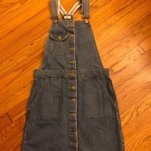 Denim overall dress